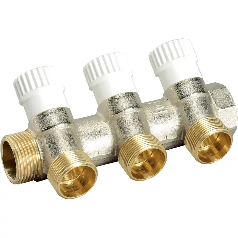 Beperkt Aanbod Collettore da 3/4" a tre ingressi con rubinetti