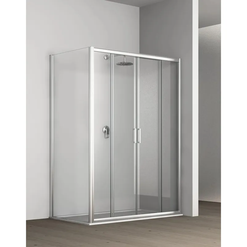 Porta doccia scorrevole 2 + 2 ante Tekno 114-120 cm Koop Vandaag