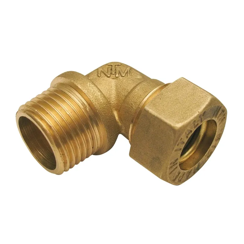 Raccordo Gomito maschio per acqua/gas in ottone dimensioni 16mm x 3/4" Beperkt Aanbod