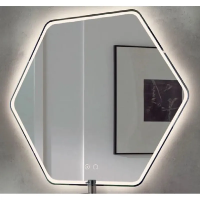 Specchio Led Colette con profilo nero 79x70 cm Alleen Vandaag