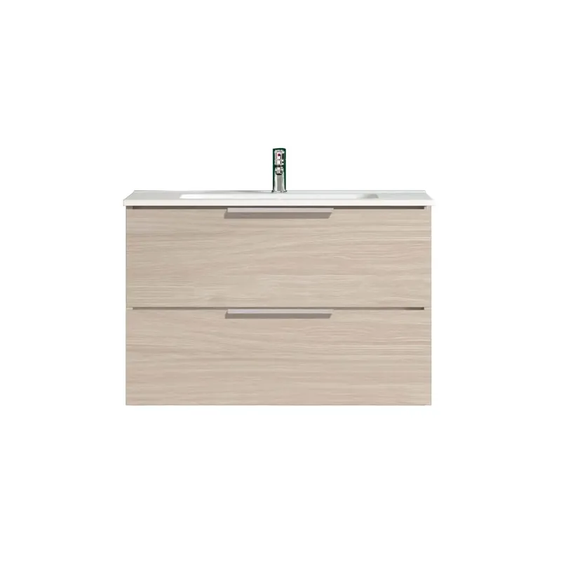 Mobile bagno lavabo sospeso Chloe 2 cassetti 80 cm olmo Actieprijs