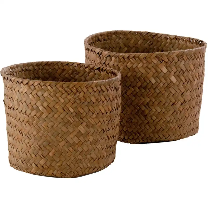 Aanbieding Set 2 cestini Mika caramello