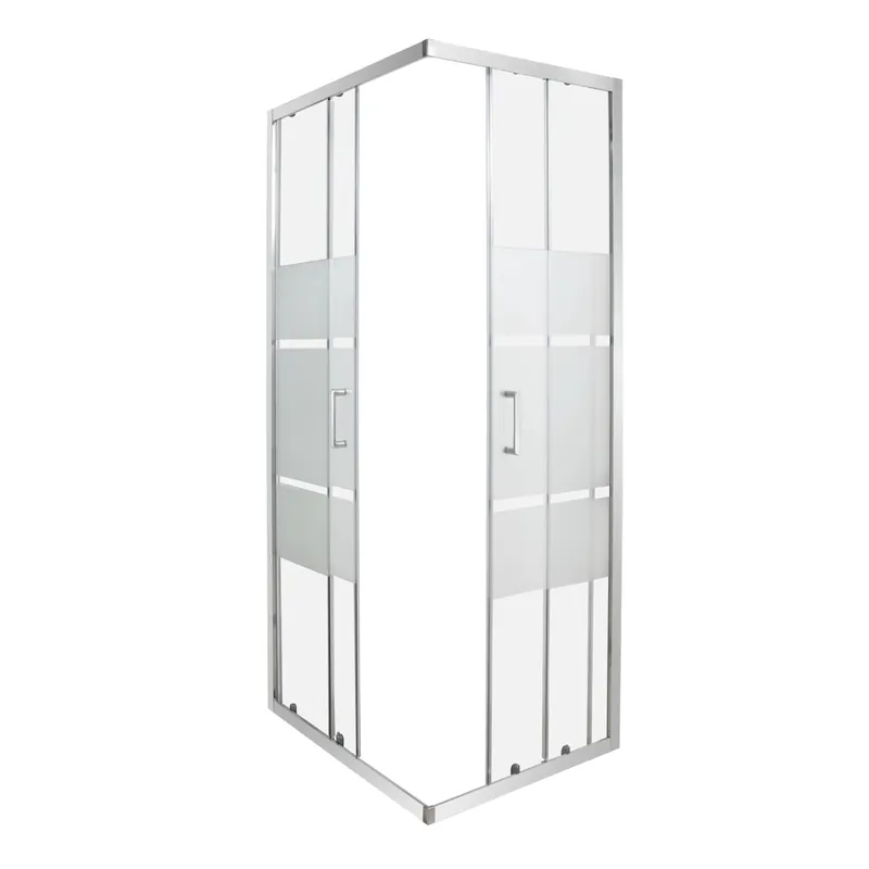 Populair Box doccia Kiara quadrato estens. serigrafato 6 mm 68-80/68-80 cm