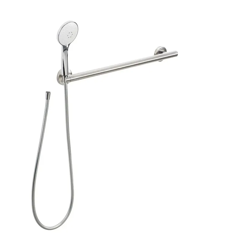Direct Beschikbaar Maniglione lineare Ada in acciaio lucido con supporto doccia sx