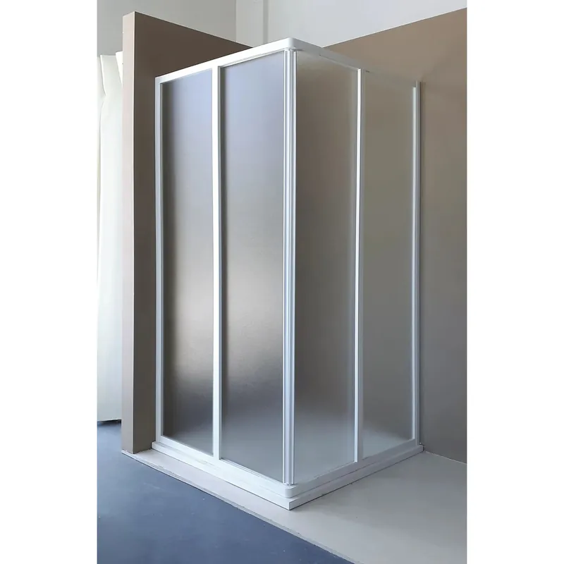 Laatste Kans Box doccia angolo 4 ante scorrevole 68/79 cm bianco
