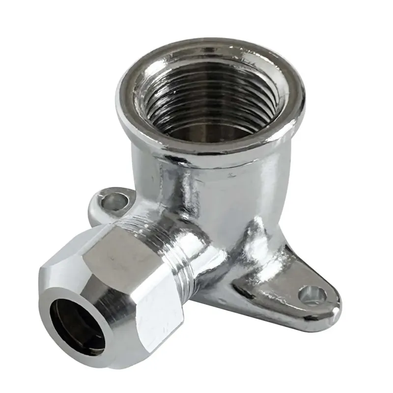 Snelle Levering Gomito Cromato Femmina con Flangia 1/2 " x 10 mm