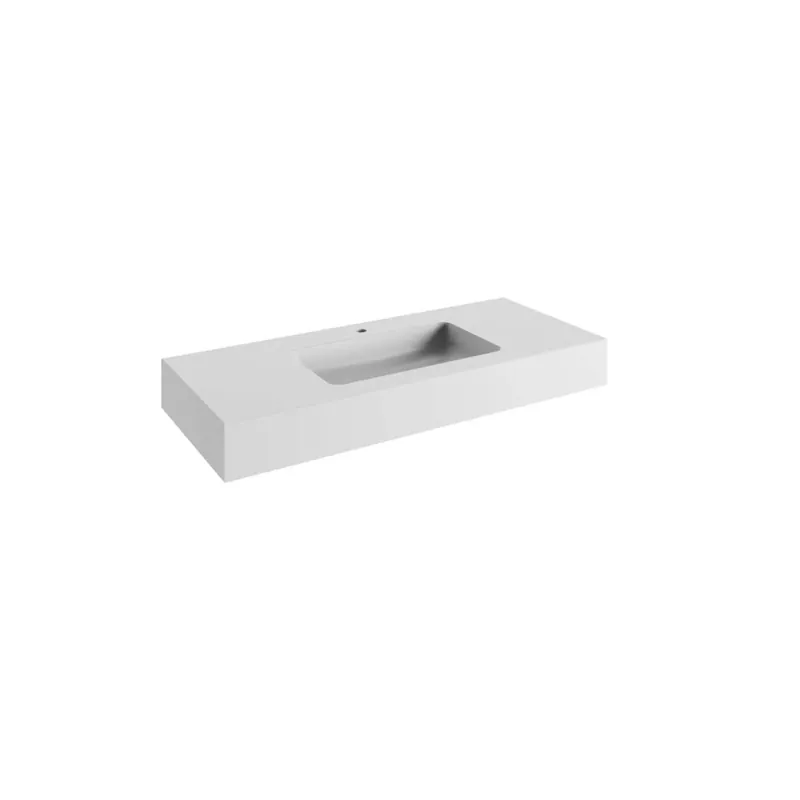 Top Obisurface Caren con vasca integrata sp.14 cm 155,5x51,2 cm Op = Op
