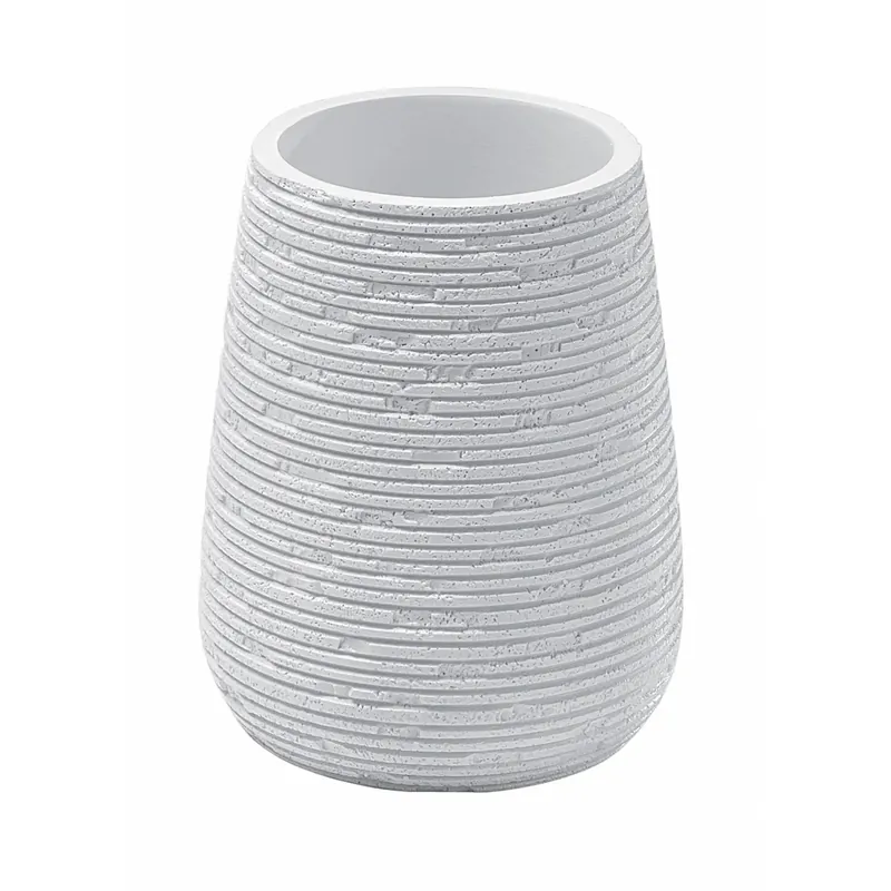 Portaspazzolini Gemini in resina bianco Snelle Levering