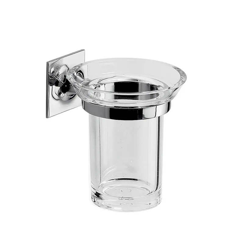 Portaspazzolini Wizard in ottone e cromall cromo Exclusieve Aanbieding