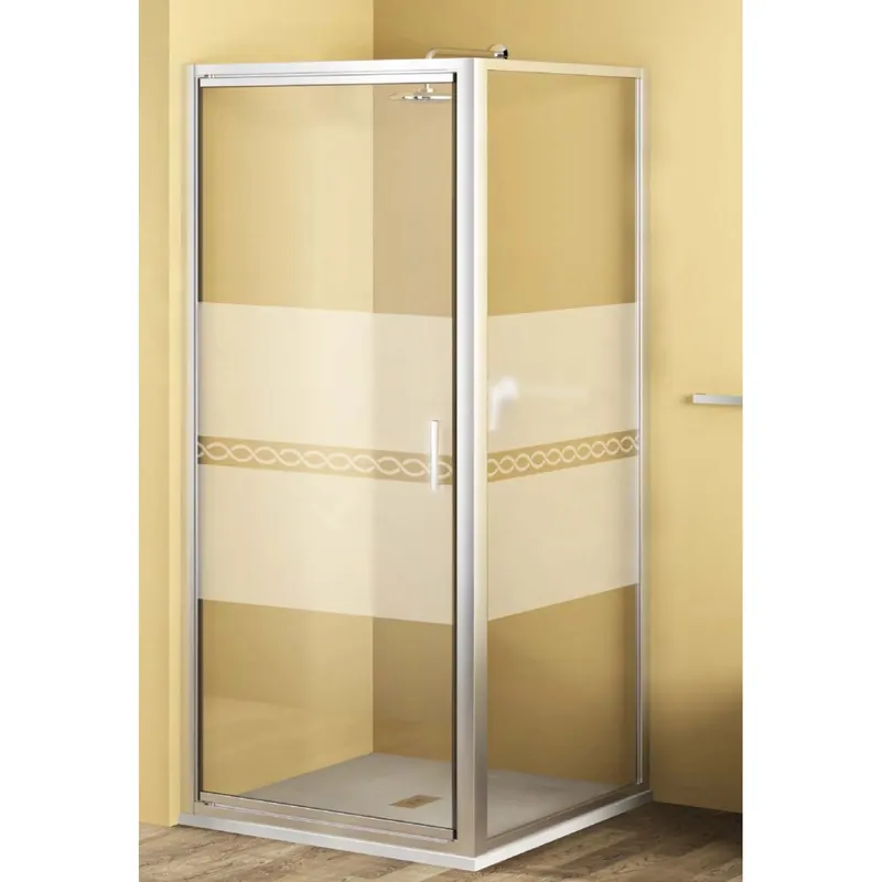 Lato fisso doccia Bild L97/103xH190 cm argento decoro 2 Lage Prijs