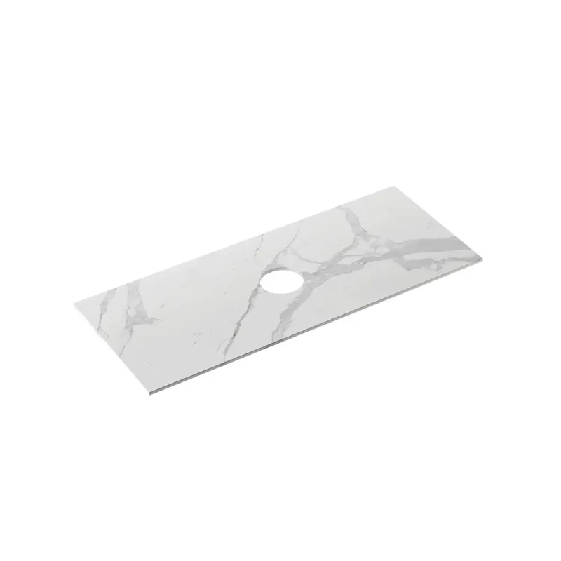 Tijdelijk Beschikbaar Top bagno HPL Caren con foro per lavabo in appoggio sp 1 cm 155,5x51,2 cm