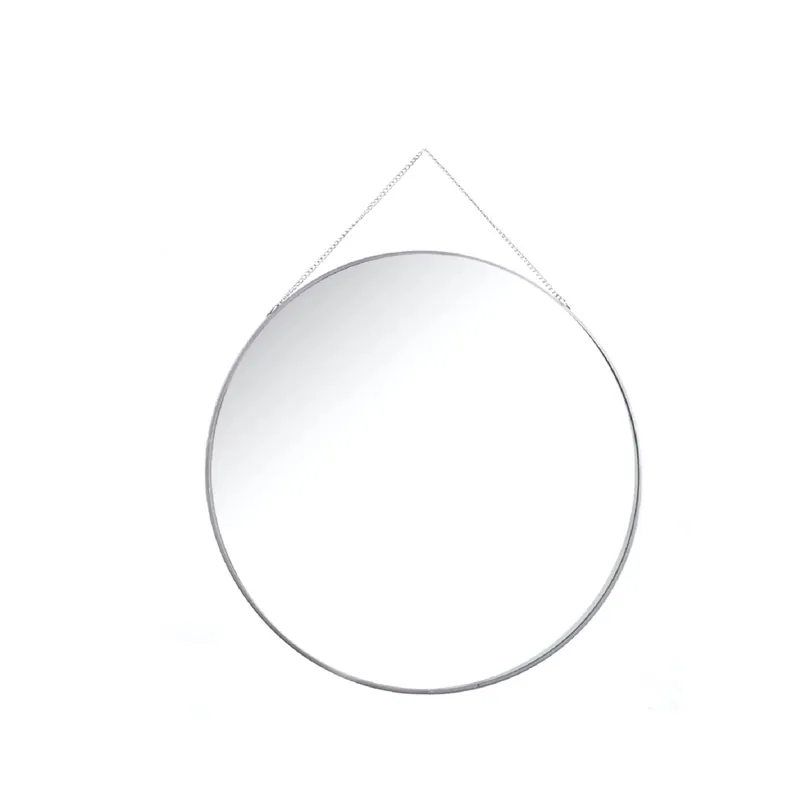 Merkproduct Specchio Elizabeth 38 cm bordo argento con scritta