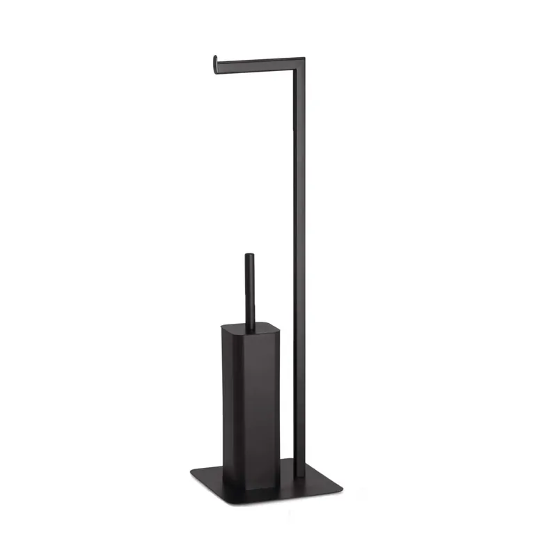 Bestseller Piantana portarotolo e portascopino bagno Berlino H 69,8 cm nero opaco