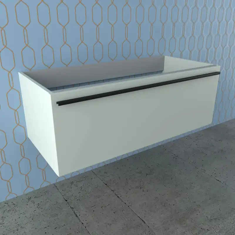 Mobile bagno base lavabo sospeso Diana 100x46x45 cm grigio cielo Hoge Kwaliteit