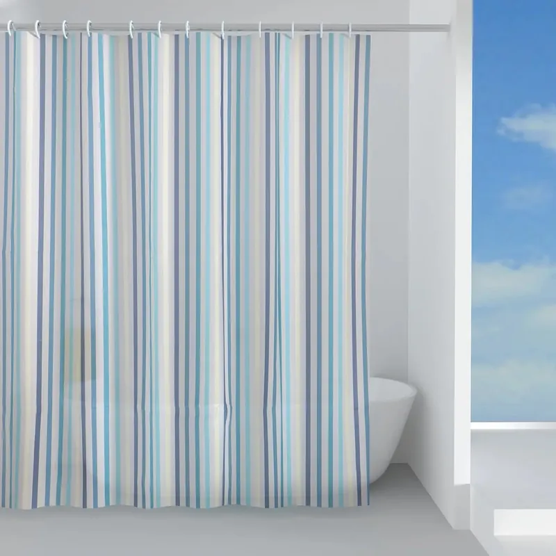Hete Deal Tenda doccia Tracce in peva 180x200 cm azzurra e blu