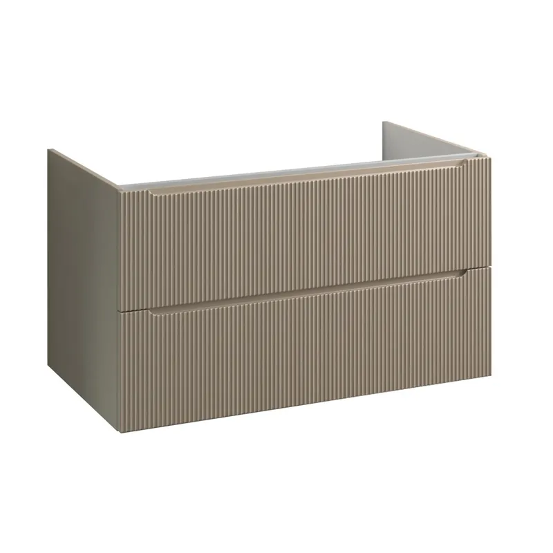 Superprijs Mobile bagno base lavabo sospeso Dune 99x54x45 cm beige grigio