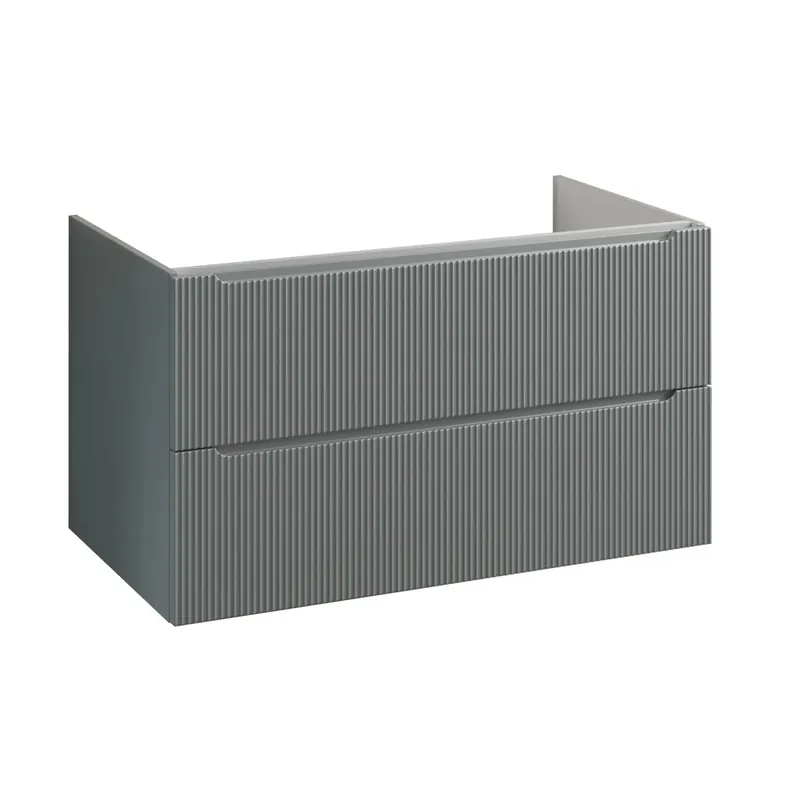 Flitsaanbieding Mobile bagno base lavabo sospeso Dune 99x54x45 cm grigio polvere