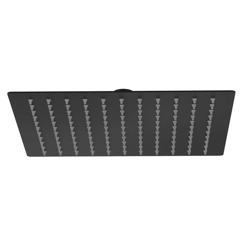 Beste Prijs Soffione doccia Cometa 1 getto in acciaio 25x25cm nero opaco