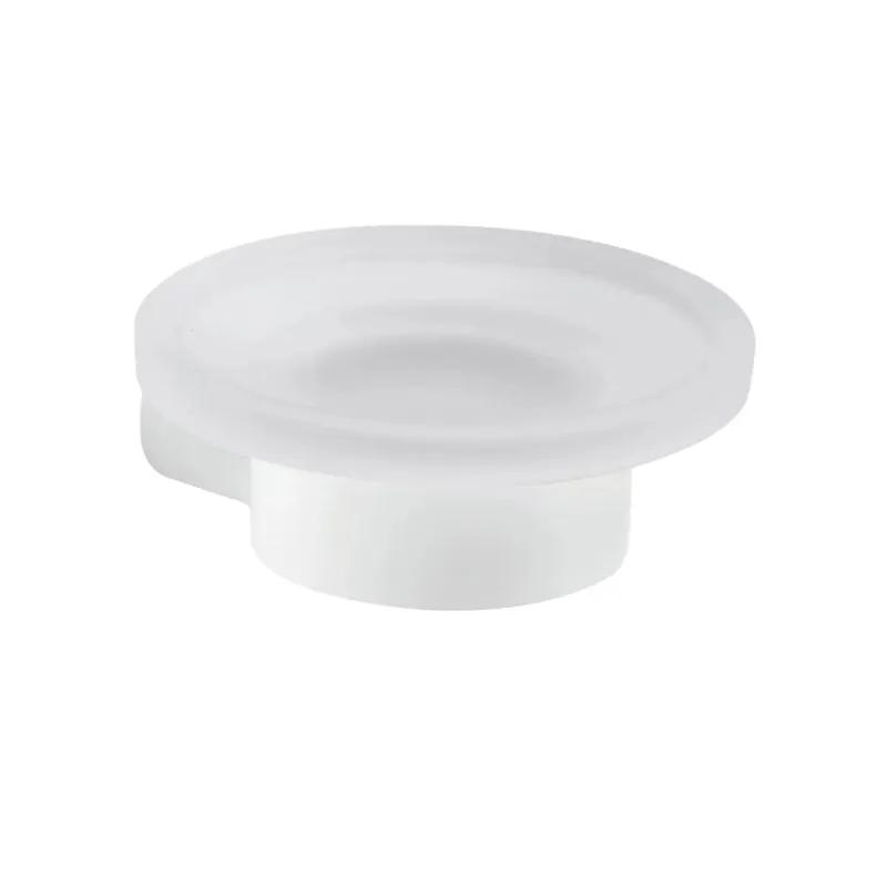 Portasapone bagno Pirenei in acciaio inox e cromall bianco opaco Veilige Betaling