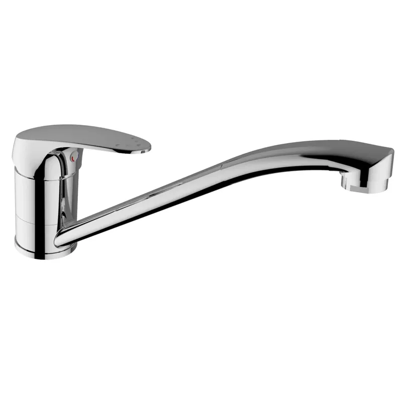 Rubinetto cucina monocomando canna girevole Punto cromo Alleen Vandaag