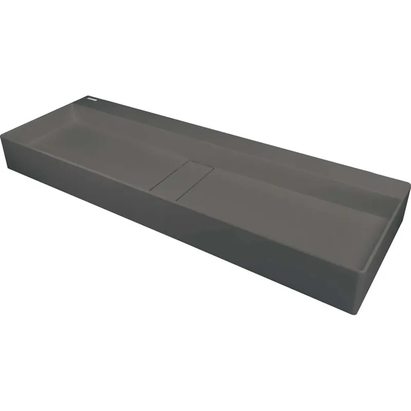 Direct Verzonden Lavabo appoggio rett Placetas Idrostile copripiletta 400x120 mmantracite met