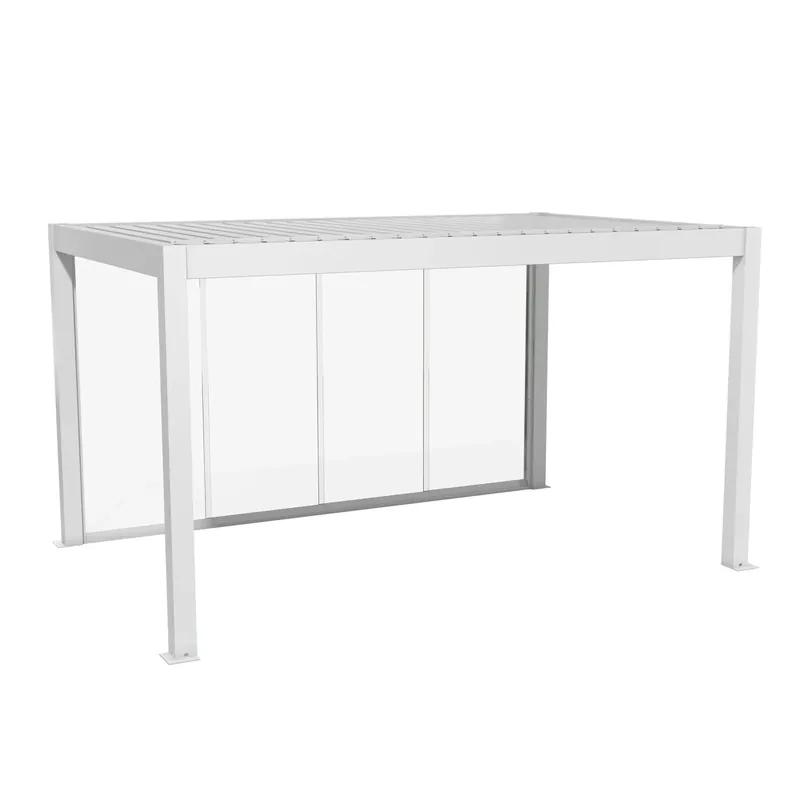 Parete scorrevole per pergola in vetro Biohort vetro trasparente 4,5 m bianco Koop Online