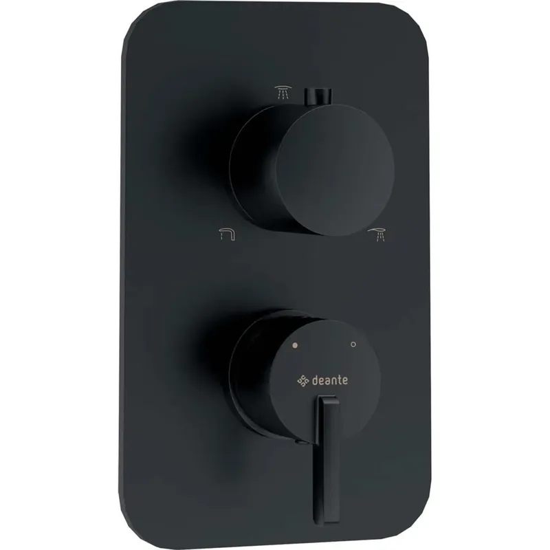 Piastra esterna per box miscelatore Idrostile serie Limonar nero opaco Superprijs