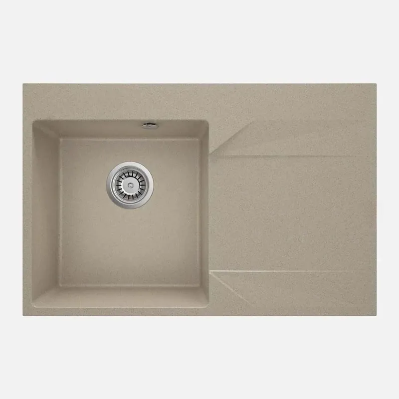 Koopje Lavello 1 vasca con gocciolatoio destra Idrostile Banes 500x195 mm sabbia
