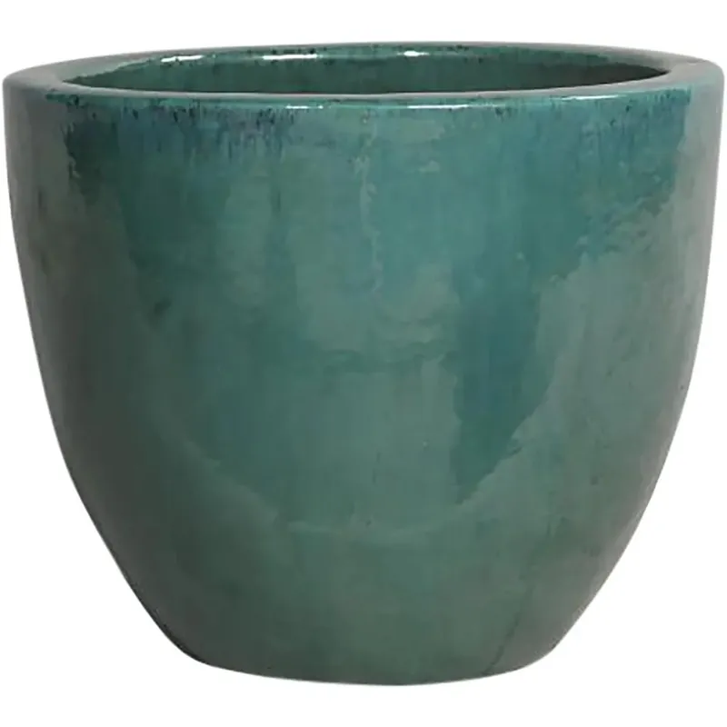 Nieuw Vaso in ceramica smaltata 42x42x36 cm verde
