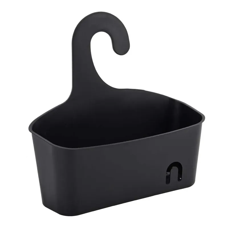 Cesto portaoggetti in plastica appeso 28x9x28,5 cm nero Koop Online