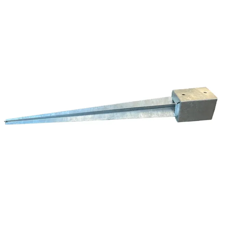 Base per palo quadrata zincata da ancorare 91x91x750 mm Express Levering