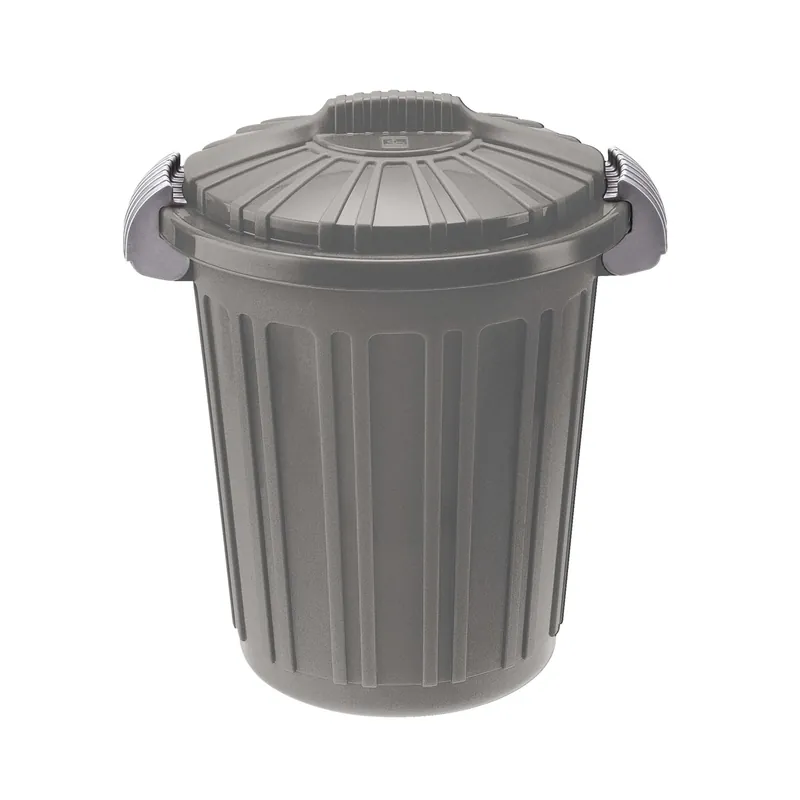 Bidone spazzatura con coperchio e maniglie Teo Tontarelli 23 l grafite Must-Have