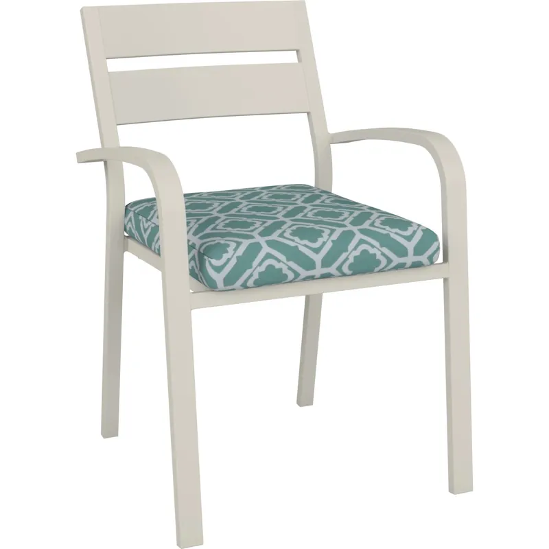 Sedia da giardino con cuscino Prata in alluminio impilabile Ecru Populair