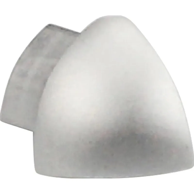 Korting Profilo terminale a quarto di tondo angolo esterno alluminio argento opaco 10 mm