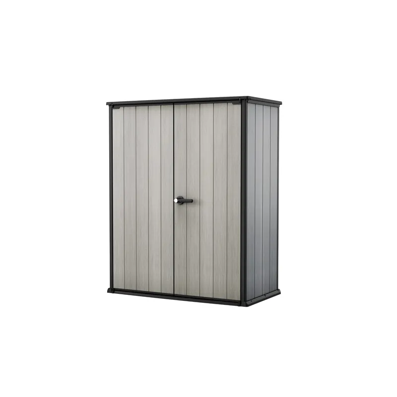 Armadio da esterno Keter High Store 140x73,6x170,4 cm grigio Direct Verzonden