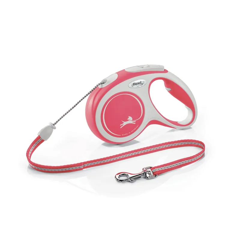 Weekendaanbieding Guinzaglio avvolgibile a corda Flexi New Comfort 5 m rosso tg S