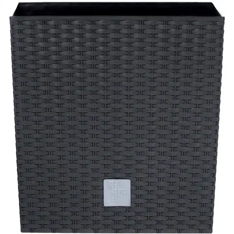 Portavaso Prosperplast effetto rattan 33x33x33 cm antracite Meest Verkocht