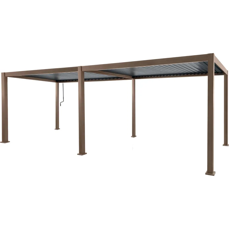 Bestel Nu Pergola in alluminio Myara L580xP296xH250 cm legno chiaro