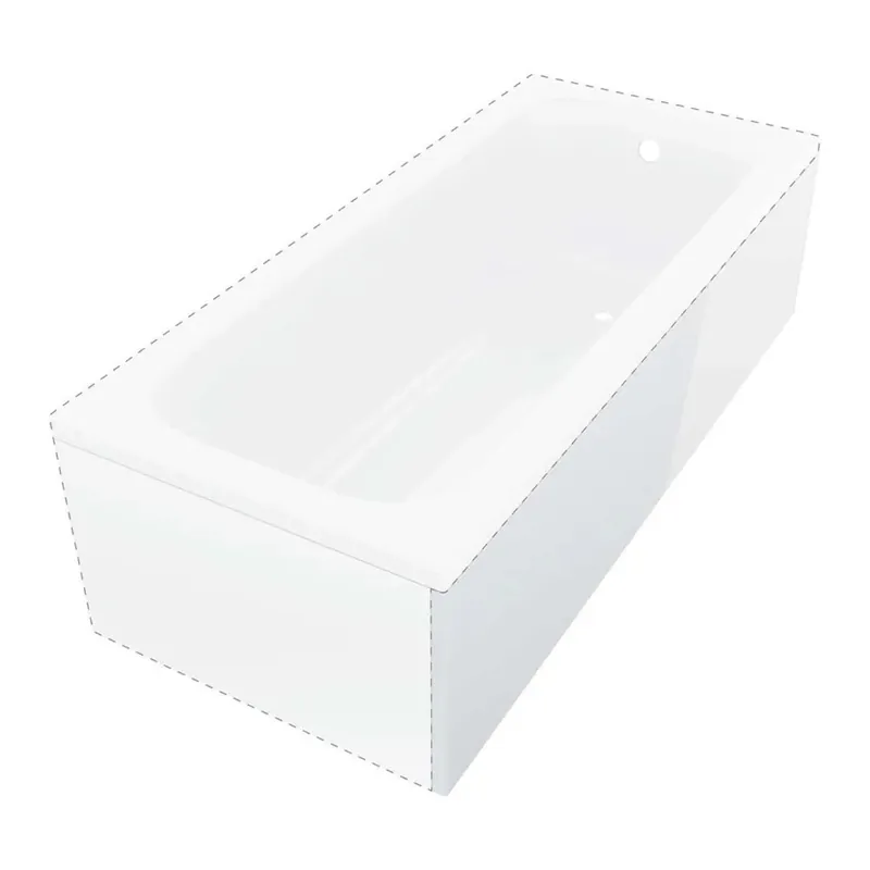 Shop Nu Pannello acrilico per vasca Cabaiguán 150 cm lato lungo bianco