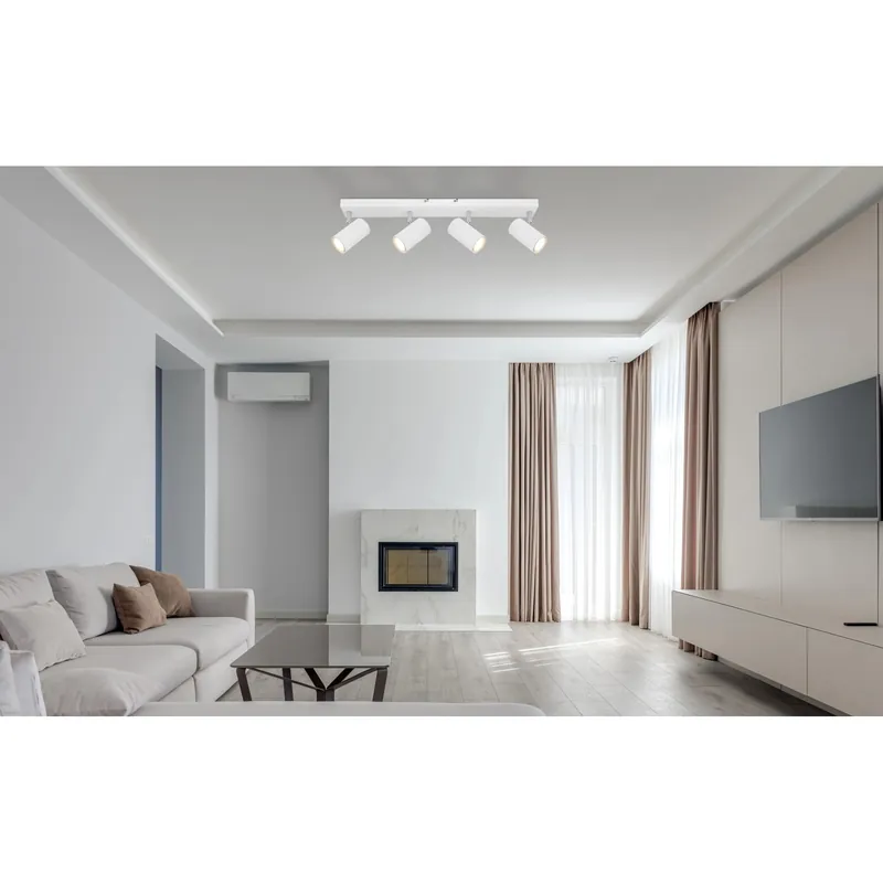 Exclusieve Aanbieding Faretto 4 luci Globo Robby 56x6x12 cm bianco
