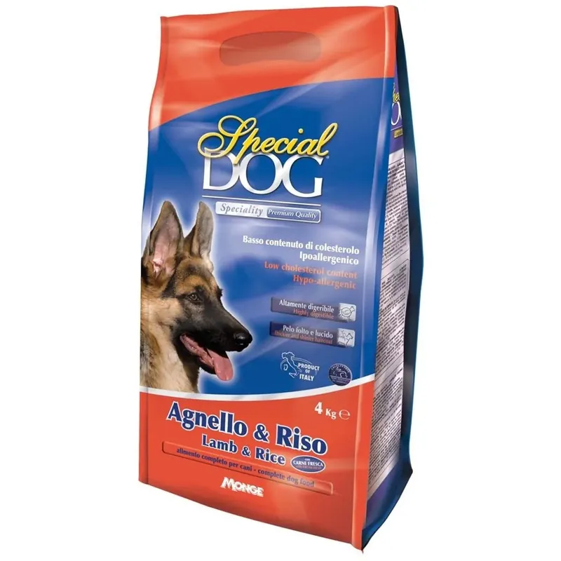 Fabrieksprijs Cibo secco per cani Special Dog Preminum agnello riso 4 kg