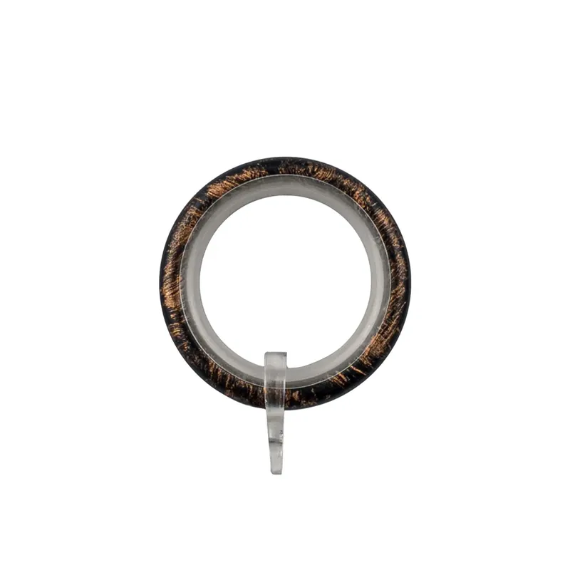 Nu Kopen Anello in ferro per bastone tenda nero e rame 27 mm 8 pz