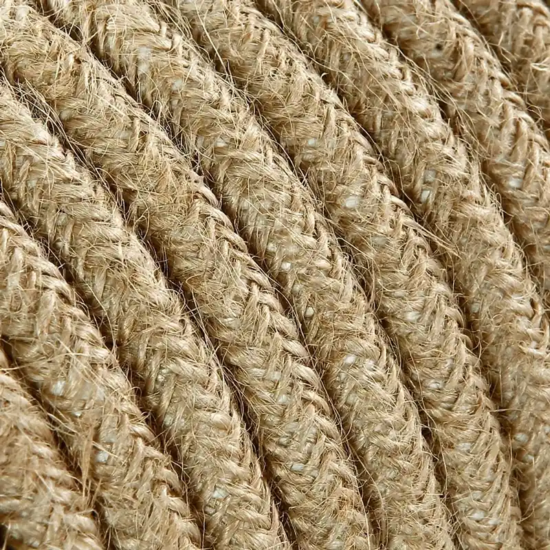 3 m cavo tessile rotondo 2 x 0,75 mm² juta Nu Kopen