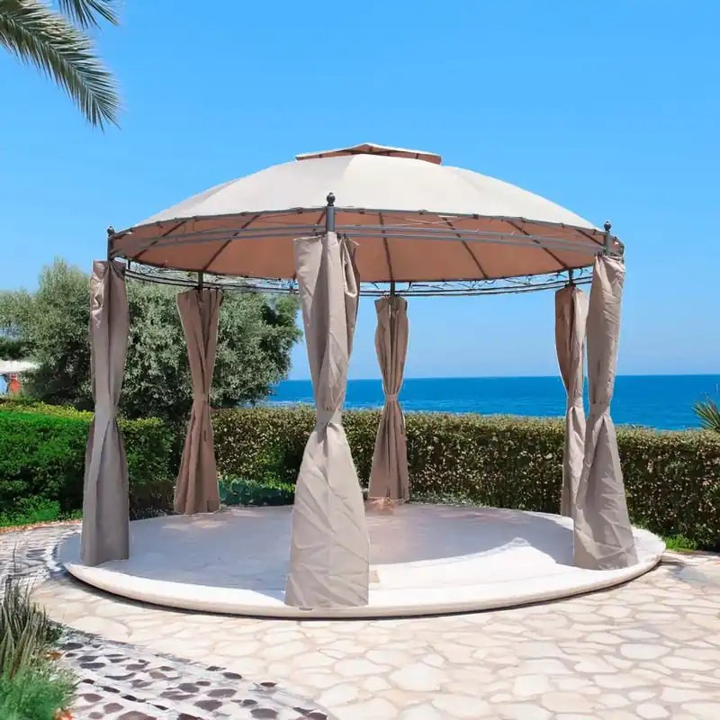Gazebo in acciaio e poliestere Braga 350x350x270 cm Express Levering