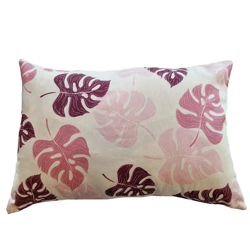 Snelle Levering Cuscino arredo Foglia rosa 60x40 cm