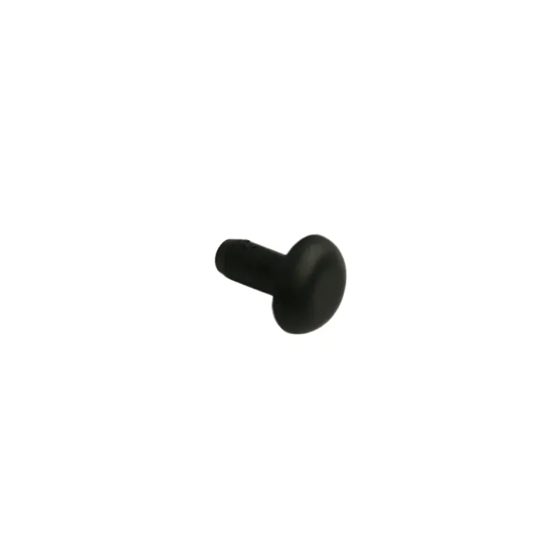 Premium Paracolpi testa bombata Ø 14 mm e gambo Ø 6 mm nero confezione da 8
