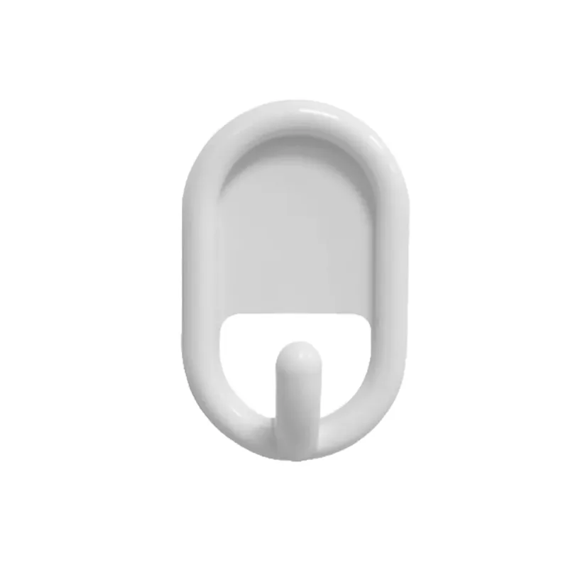 Gancio adesivo in plastica ovale bianco 65 x 40 x 6 mm set da 2 Beste Prijs