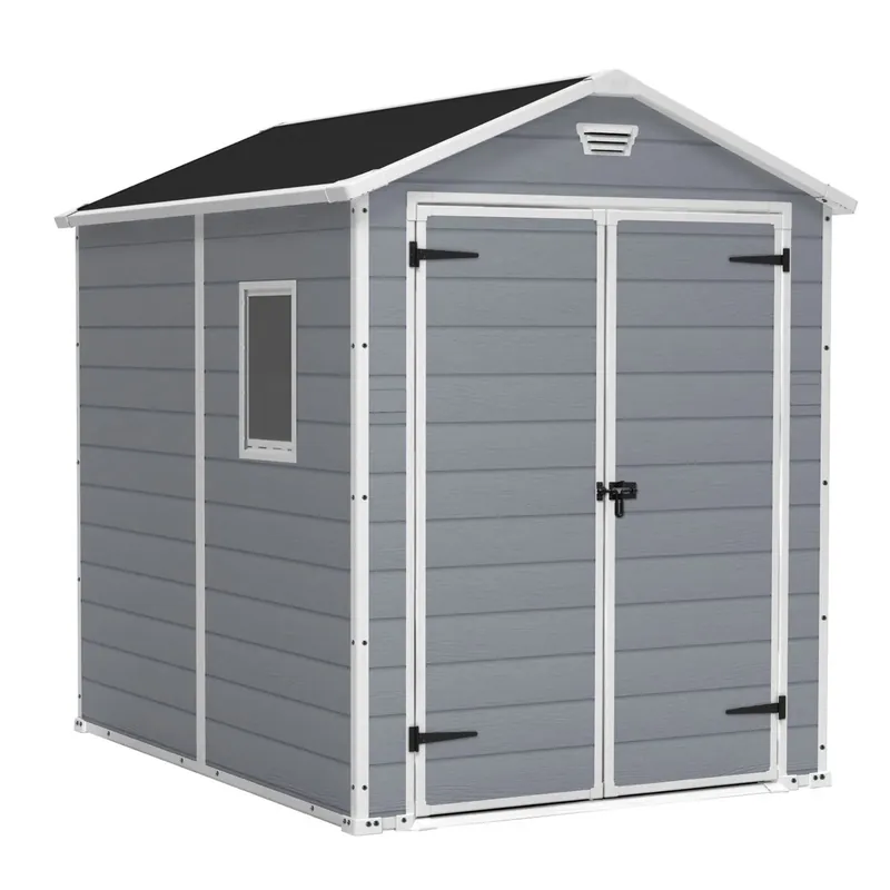 Casetta da giardino Keter in resina Manor sp. 16 mm grigio 4,4 m² Lage Kosten