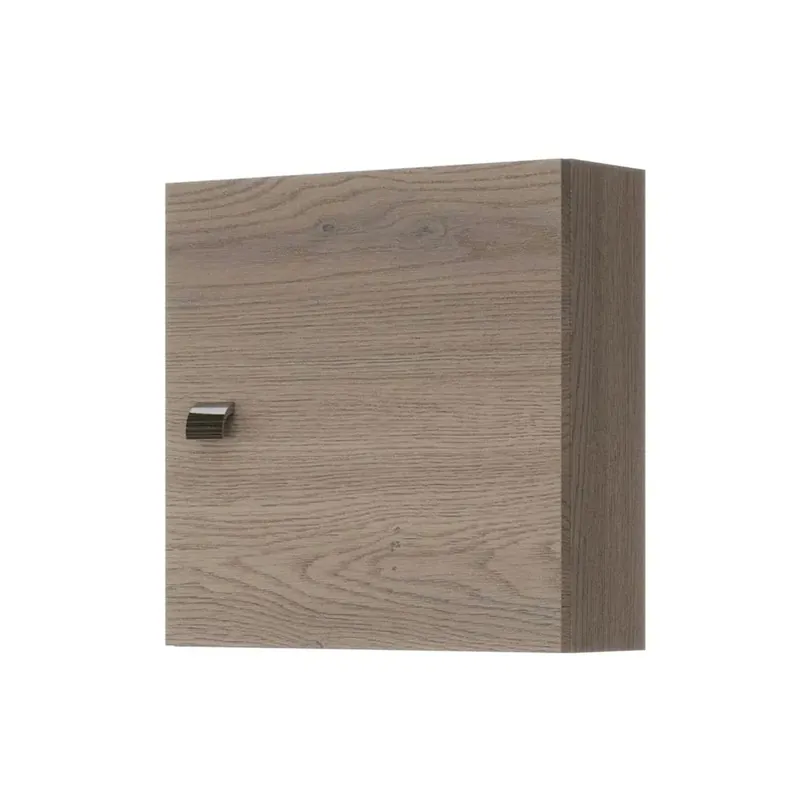 Pensile bagno 1 cubo mini sospeso reversibile 45x45 cm noce Meest Verkocht