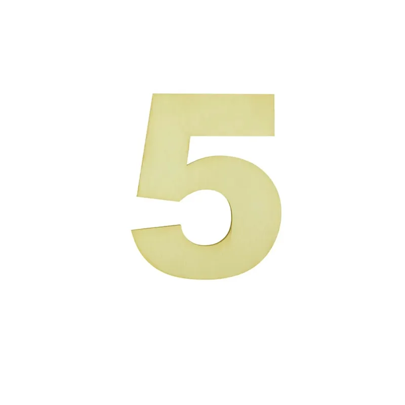 Superprijs Numero 5 decorativo in legno 12 cm